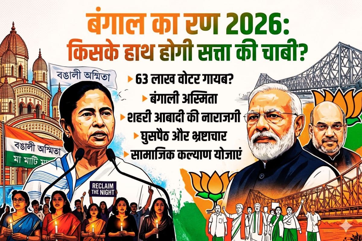 बंगाल चुनाव 2026: 63 लाख वोटर गायब और ‘अस्मिता’ की जंग, ममता बनर्जी बचा पायेंगी अपना किला?