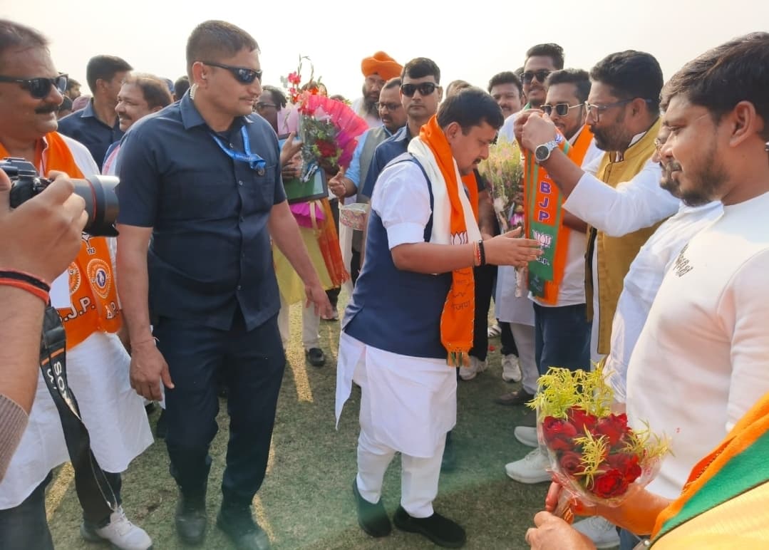 भाजपा राष्ट्रीय अध्यक्ष नितिन नवीन का पोठिया टीपीझाड़ी में भव्य स्वागत