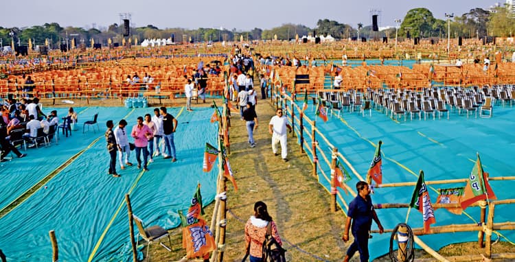 ब्रिगेड में पीएम मोदी की रैली आज