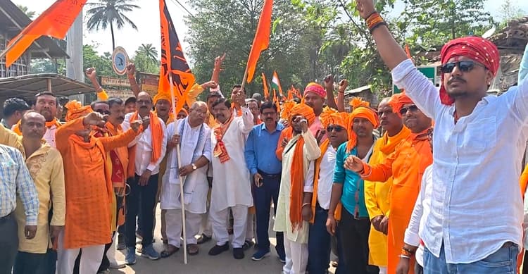 श्री राम के जयकारों से गुंजायमान हुआ हसनगंज का इलाका