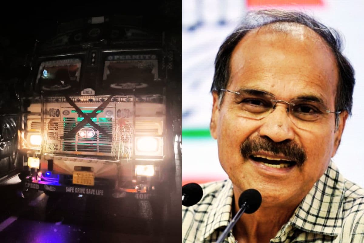 Adhir Ranjan Chaudhary Convoy Hit by Truck West Bengal Election 2026 Adhir Ranjan Chaudhary Convoy Hit by Truck West Bengal Election 2026