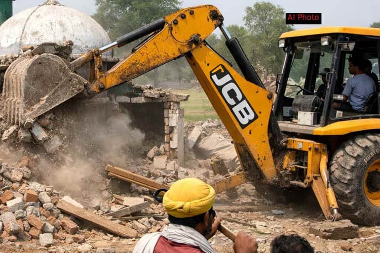 यूपी के इस गांव में खुद मस्जिद और मदरसे तोड़ने लगे लोग, मंगवाया बुलडोजर