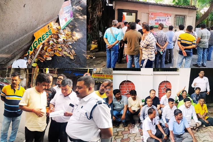 बंगाल में वोट के बाद हिंसा, कांग्रेस कार्यालय पर हमला, इंदिरा-राजीव की तस्वीरें फाड़ी, गरियाहाट थाने पर प्रदर्शन