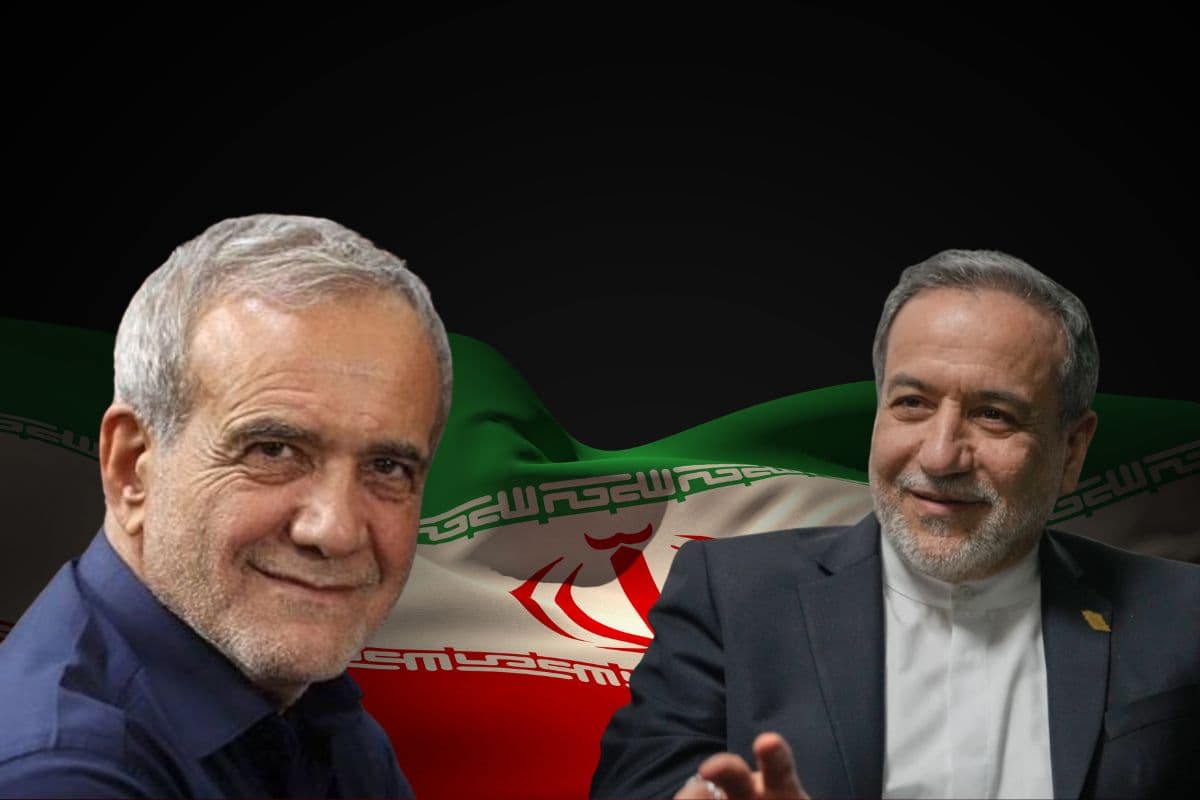 Iran president pezeshkian fm Abbas Araghchi selfie