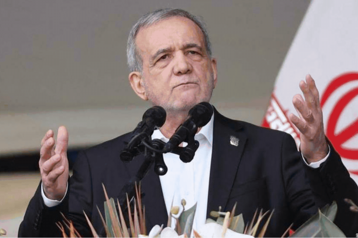 Iran us tension president pezeshkian rejects talks over blockade