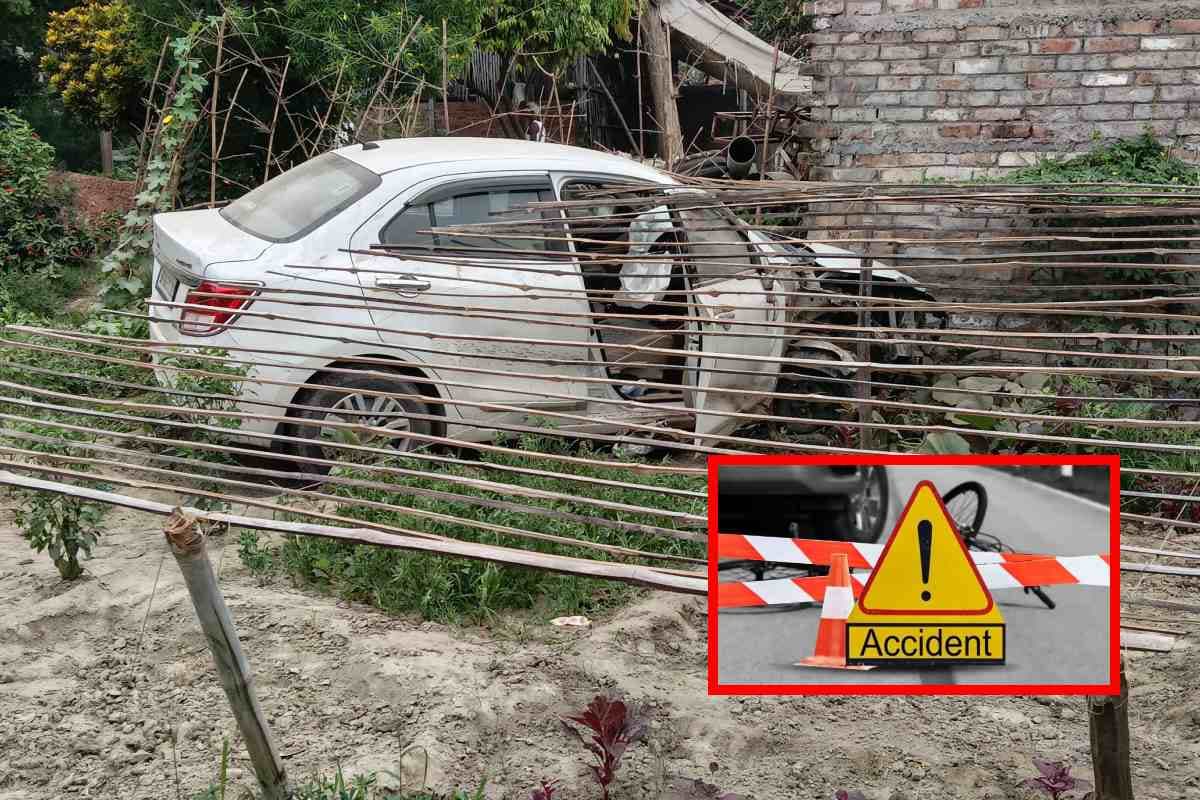 Samastipur News road accident car crashes into house youth injured