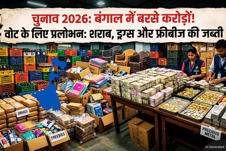 बंगाल समेत अन्य राज्यों में वोट के लिए बांटी जा रही शराब, ड्रग्स और कैश, अब तक 651.55 करोड़ जब्त