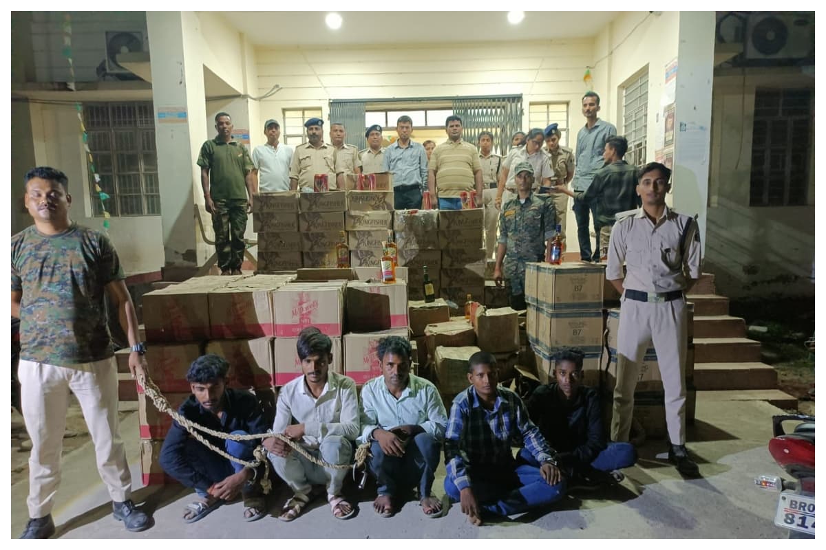 Darbhanga illegal liquor seizure prohibition department raid warehouse