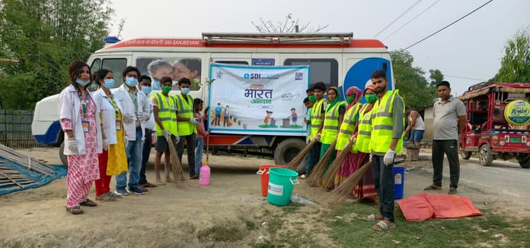 स्वच्छ भारत अभियान में ग्रामीणों ने लिया स्वच्छता का संकल्प