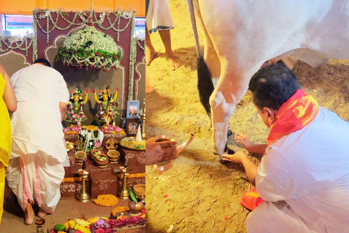 नंगे पांव इस्कॉन में शुभेंदु अधिकारी ने की गौ सेवा, संतों के साथ बंगाल के सांस्कृतिक पुनर्जागरण पर बड़ी बैठक