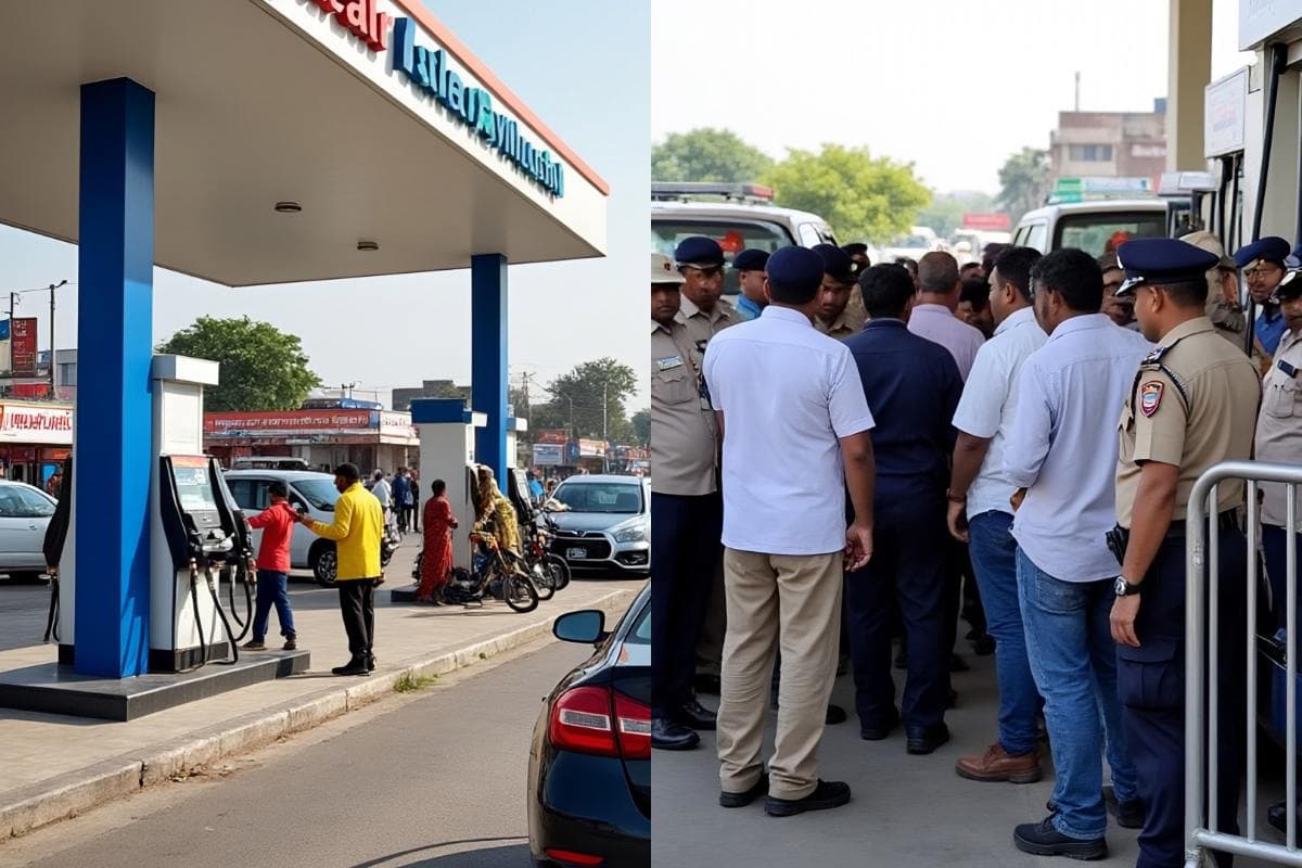 Darbhanga News biraul petrol pump customer fight viral video incident