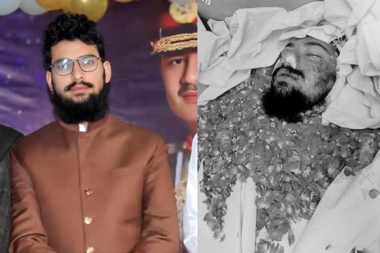 पुलवामा हमले के मास्टरमाइंड हमजा के जनाजे में 'धुरंधर' का खौफ, AK-47 की फौज के साथ पहुंचे कई आतंकी
