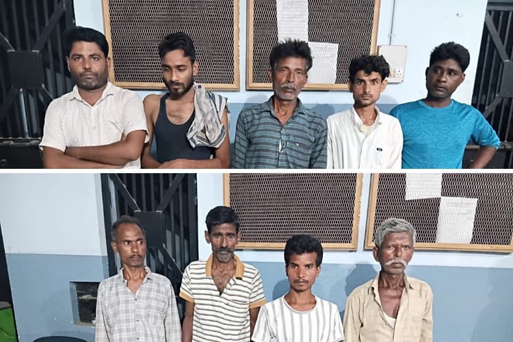 लखीसराय मे सूर्यगढ़ा पुलिस की बड़ी कार्रवाई, शराब सेवन मामले में 9 लोग गिरफ्तार