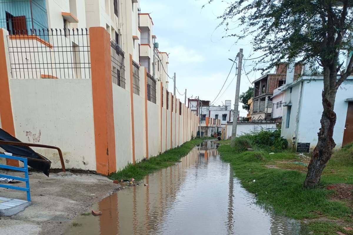 Madhubani News rain waterlogging officer colony hospital road municipal corporation