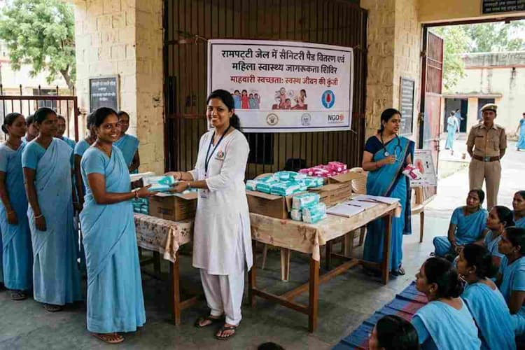 मधुबनी: रामपट्टी जेल में सैनिटरी पैड वितरण, महिला बंदियों को स्वास्थ्य के प्रति किया जागरूक