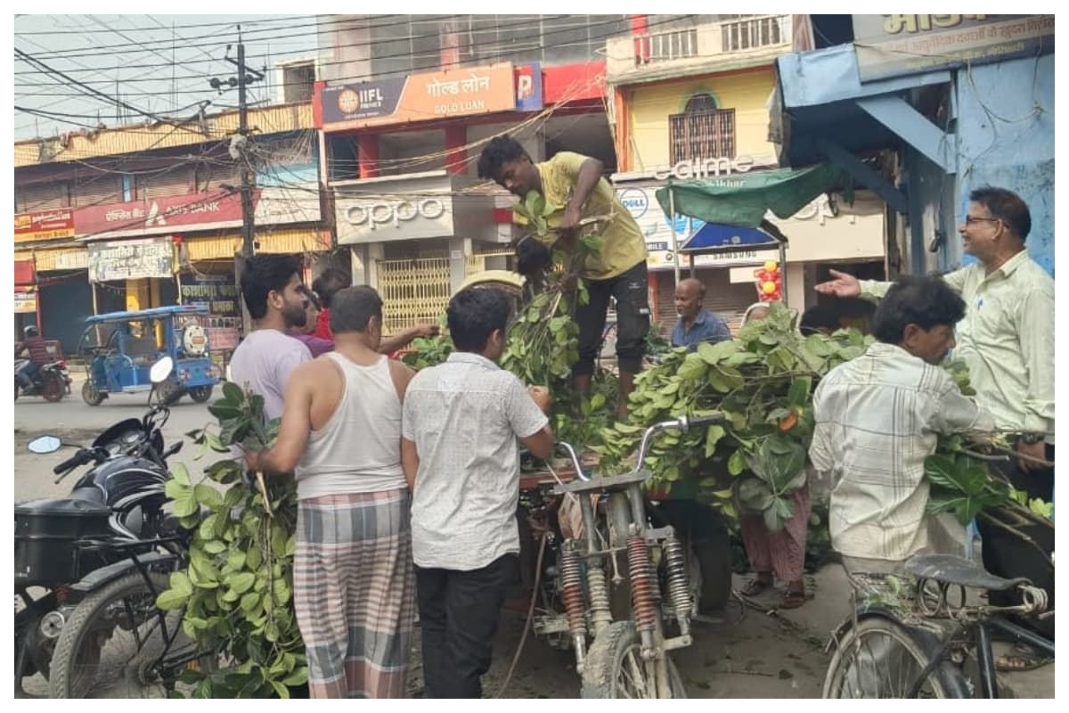 बकरीद से पहले पत्तों की मंडी गुलजार, खरीदारी के लिए उमड़ रहे लोग