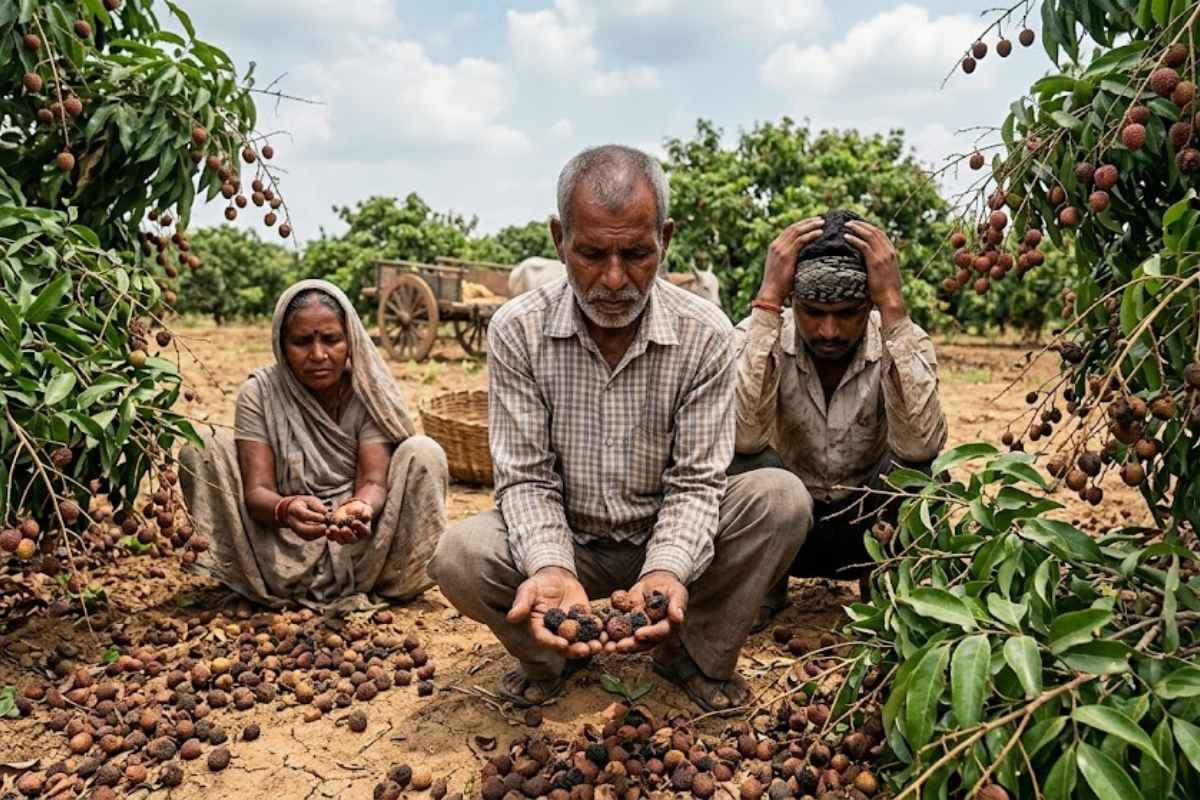 मोतिहारी: लीची किसानों पर मौसम की मार, 19 करोड़ का कारोबार चौपट