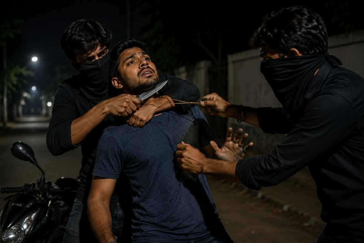 मुजफ्फरपुर: बेखौफ बदमाश, कोचिंग जा रहे छात्र के गले पर चाकू सटाकर छीना लॉकेट