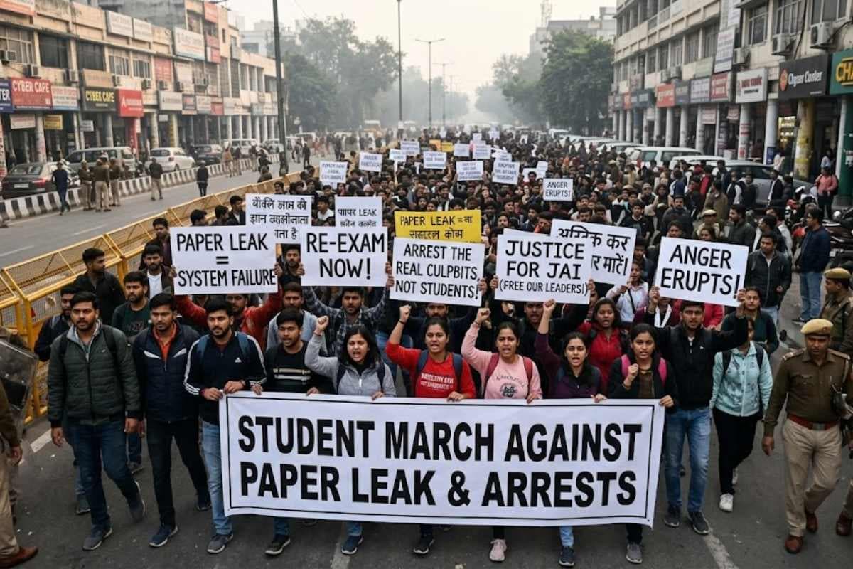 मुजफ्फरपुर: मीनापुर में छात्रों का हल्लाबोल, पेपर लीक के खिलाफ सड़कों पर उतरे युवा