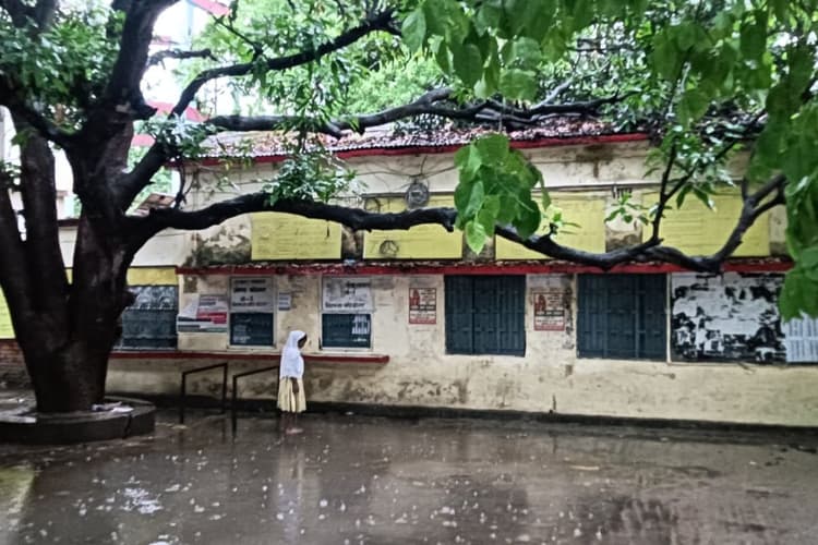 हल्की बारिश में ही प्रखंड परिसर तालाब में तब्दील, RTPS काउंटर के सामने जलजमाव से रेंगने को मजबूर हुए लोग
