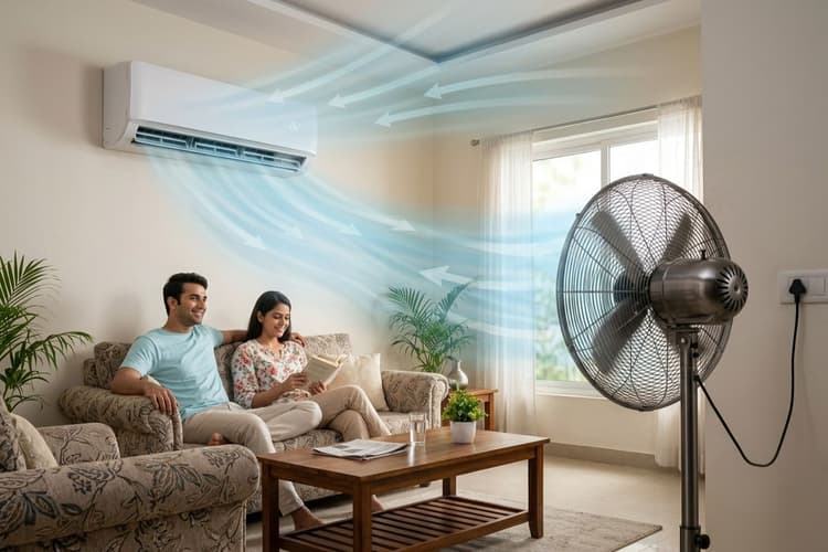 स्टैंड फैन का यह ट्रिक बढ़ा सकता है AC की कूलिंग और घटा देगा बिजली बिल, जानें कैसे
