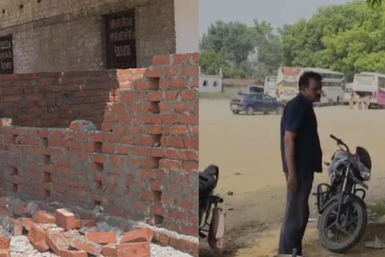 गया के वार्ड 46 में विकास कार्य को लेकर विवाद, आक्रोशित लोगों ने तोड़ी दीवार