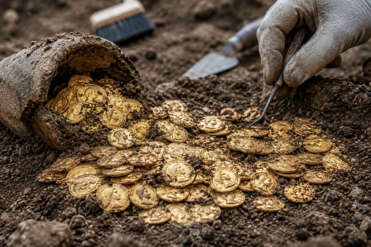 जमीन से निकला 1700 साल पुराना खजाना, खुदाई में मिले 141 सोने के सिक्के, एक टुकड़े से शुरू हुई थी जांच