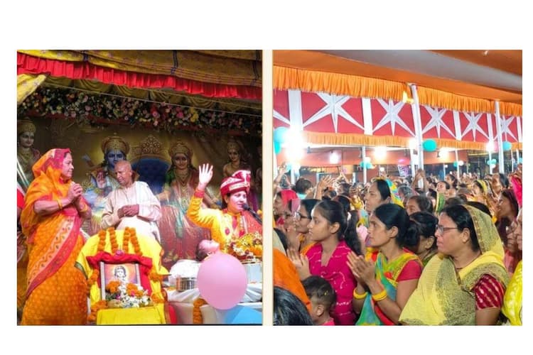 समस्तीपुर: श्रीराम कथा के साथ दुर्गा सप्तशती पाठ, वृंदावन के कलाकार कर रहे रासलीला