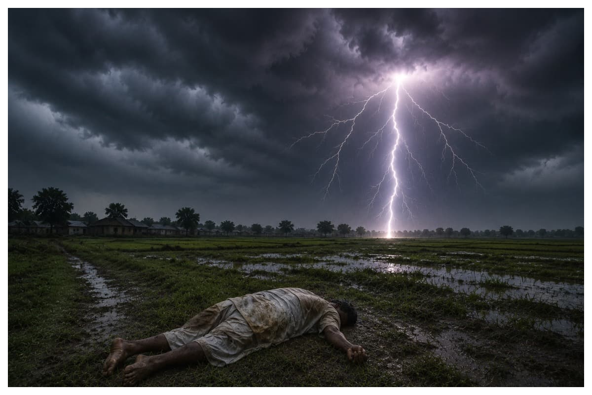 Samastipur News-morwa-farmer-death-due-to-lightning-banbira-village
