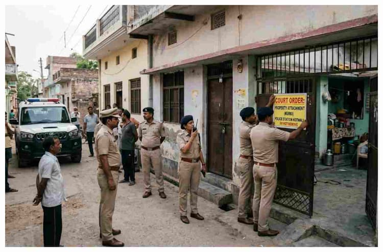 सीतामढ़ी: दहेज प्रताड़ना मामले में फरार आरोपी के घर कुर्की, बेलसंड पुलिस की बड़ी कार्रवाई
