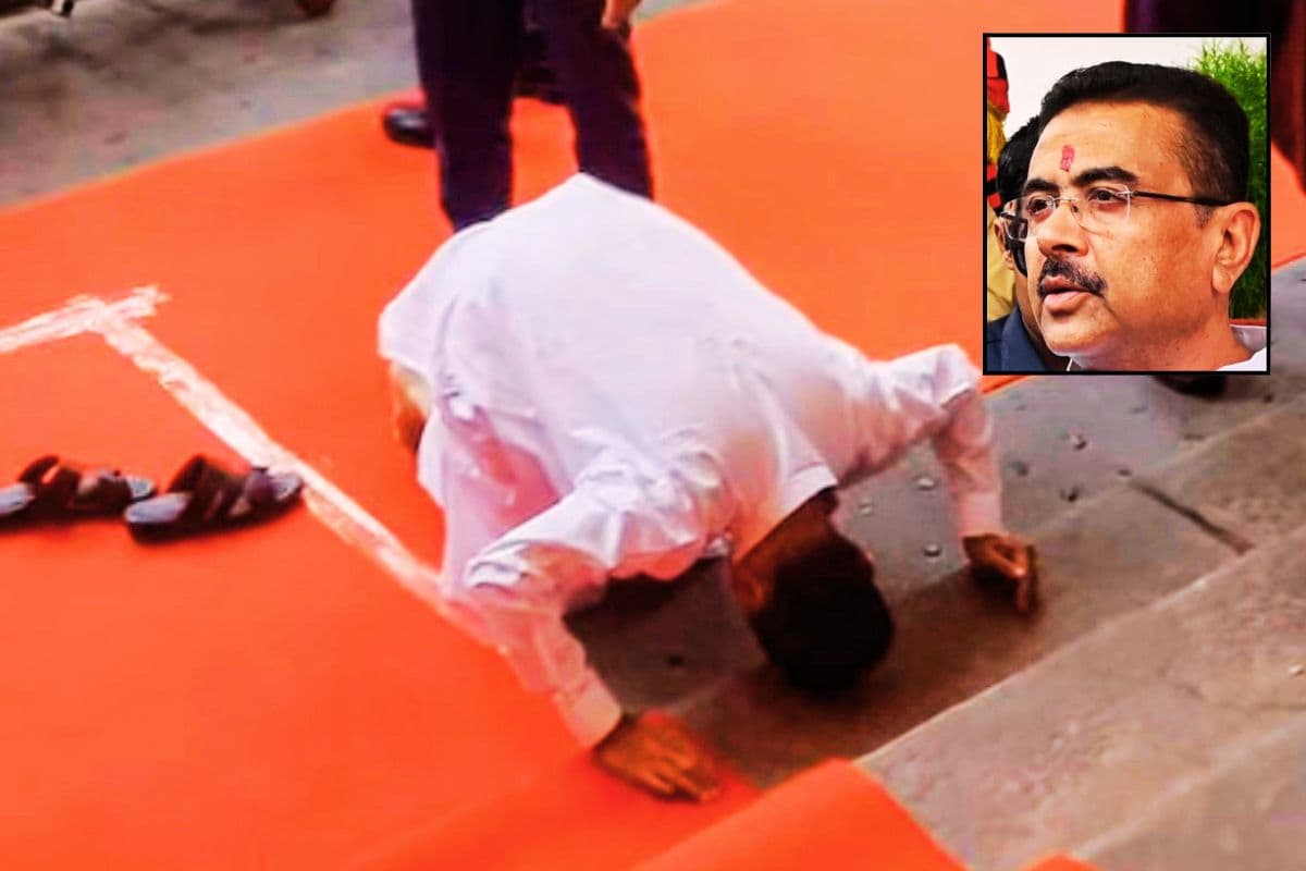 विधानसभा की दहलीज पर शुभेंदु अधिकारी ने टेका माथा, पीएम मोदी की दिलायी याद