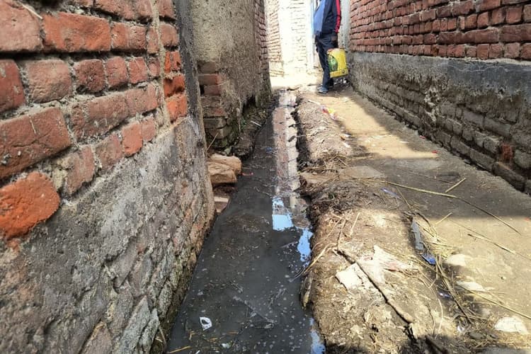 रोहतास में विकास की खुली पोल, बदहाल गलियों से बढ़ी परेशानी; गंदगी और कीचड़ से जूझ रहे ग्रामीण