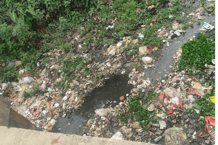 रोहतास में सफाई व्यवस्था फेल: कचरे के अंबार से घिरा सोन नहर, बीमारी के खतरे से सहमे लोग