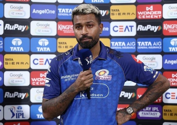 केकेआर से करारी हार के बाद हार्दिक पांड्या पर एक्शन, आईपीएल कमेटी ने लगाया जुर्माना