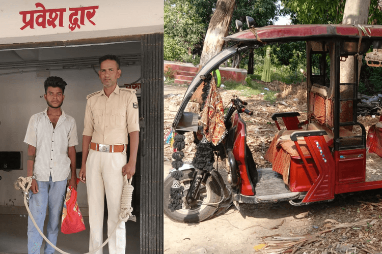 बक्सर के इटाढ़ी से चोरी हुई ई-रिक्शा बरामद, तीन बैटरियों के साथ चोर गिरफ्तार