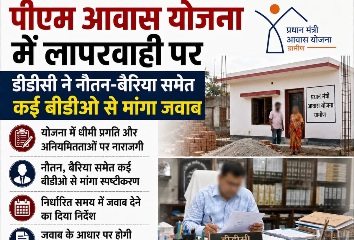 Bettiah News:पीएम आवास योजना में लापरवाही पर डीडीसी ने नौतन-बैरिया समेत कई बीडीओ से मांगा जवाब