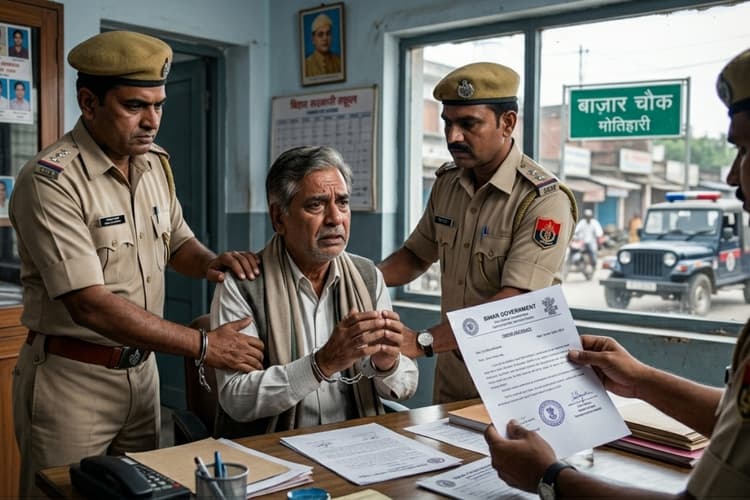 मोतिहारी: जेल में बंद आरोपी को बचाने के लिए फर्जी सर्टिफिकेट, हेडमास्टर गिरफ्तार