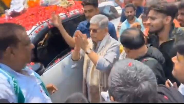 Lakhisarai, पिपरिया में केंद्रीय मंत्री ललन सिंह का भव्य स्वागत