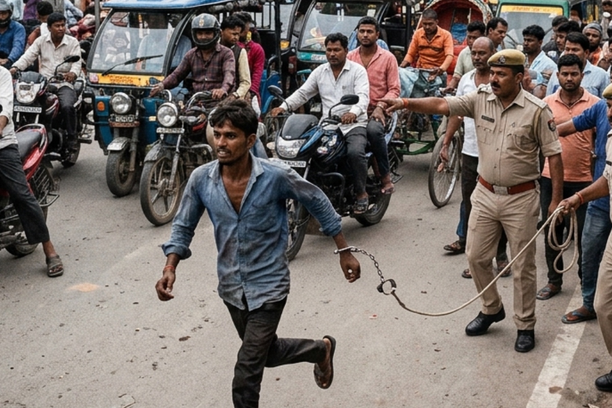 मोतिहारी: चौक के जाम का फायदा उठाकर हथकड़ी समेत भागा आरोपी, शहरभर में छापेमारी