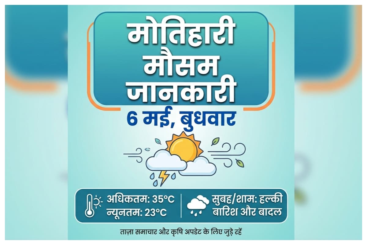 Motihari weather rain storm alert 6 May Bihar