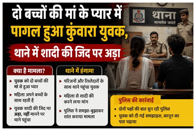 Muzaffarpur: दो बच्चों की मां के प्यार में पागल हुआ कुंवारा युवक, थाने में शादी की जिद पर अड़ा
