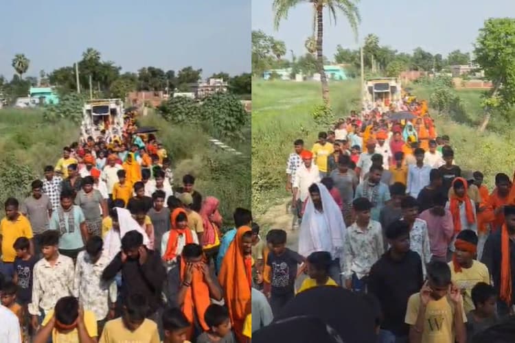 बड़हरिया के तिलसंडी में अखंड अष्टयाम संपन्न, भव्य शोभायात्रा में उमड़े सैकड़ों श्रद्धालु