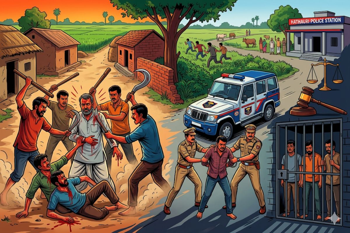 हथौड़ी के डकरमा में खूनी संघर्ष, रिश्तेदार के घर आए अधेड़ और उनके परिवार पर धारदार हथियार से हमला, 3 घायल