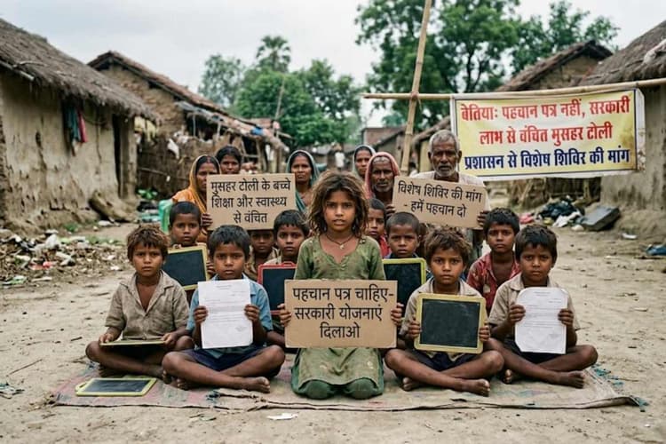 बेतिया: पहचान पत्र नहीं होने से सरकारी योजनाओं से वंचित मुसहर टोली के बच्चे, विशेष शिविर की मांग