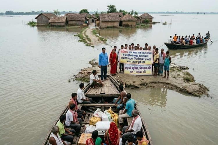बेतिया: चार माह तक कट जाता है रखही-चंपापुर का संपर्क, स्थायी सड़क निर्माण की मांग