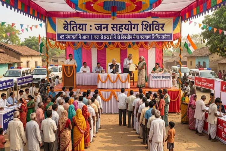 बेतिया: 45 पंचायतों में जन सहयोग शिविर, कल से प्रखंडों में दो दिवसीय मेगा कल्याण कैंप