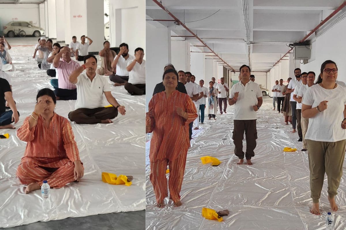 गोपालगंज में कोर्ट परिसर से मिंज स्टेडियम तक हुआ सामूहिक योगाभ्यास, गूंजा ‘करें योग, रहें निरोग’
