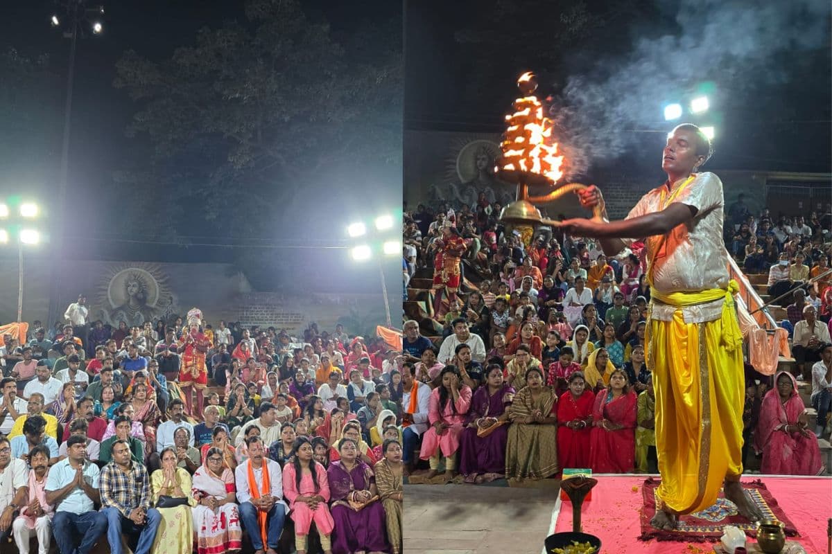 हाजीपुर में काशी-हरिद्वार जैसी भव्य गंगा आरती का आयोजन