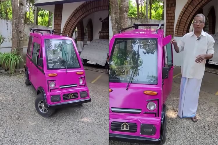 केरल के इस 67 साल के शख्स ने घर में ही बना ली Electric Car, देती है 60KM की रेंज, देखें वीडियो