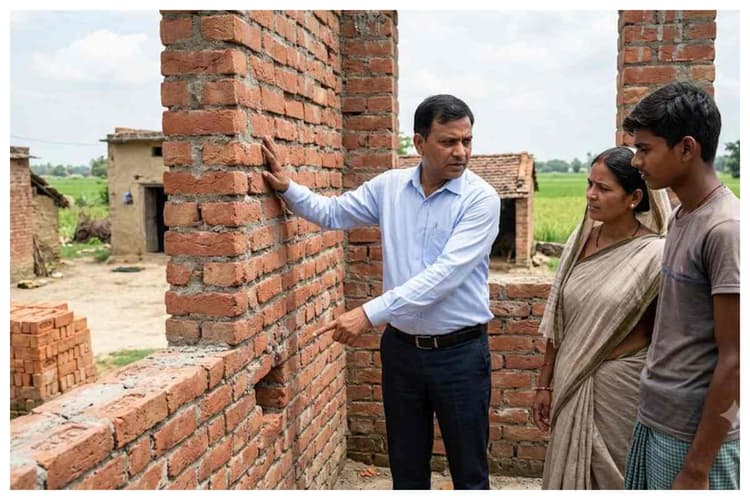 मधुबनी: बाबूबरही में पीएम आवास योजना की बड़ी जांच, अधूरे मकानों पर भड़के बीडीओ